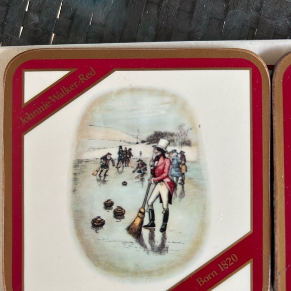 Johnnie Walker Red Vintage Never Used Coasters in Original Box - Picture 9 of 15